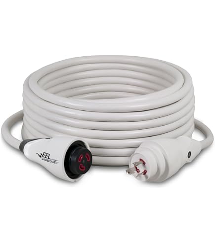 Hubbell HBL61CM52W 50A 125/250V 15M 白 Amazon.com: Hubbell HBL61CM52W Marine Power Cable Set Marine Cable